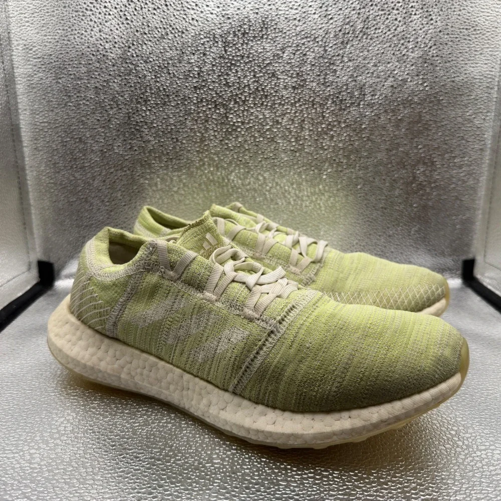 Size 11 Adidas Pureboost Go Running Shoes Mens Lime Green Excellent D97423